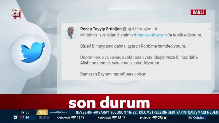 Başkan Erdoğan'dan Ramazan Bayramı mesajı!