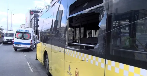 Son dakika: Avcılar D-100 yan yolda ambulans araçların arasından geçmeye çalışırken İETT ve otomobile çarptı