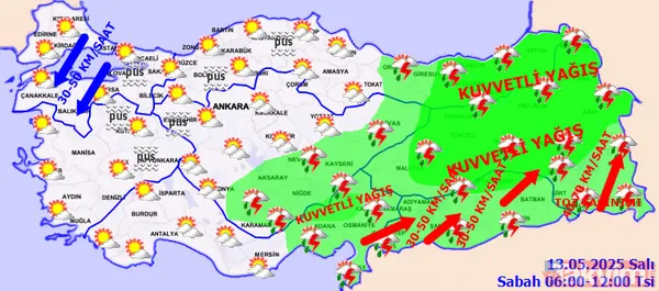 Uyarılar Ve Tedbirler Kuvvetli Yağış Uyarısı: Yağışların Yerel Olarak Şiddetli Olacağı Bölgelerde, Ani Sel, Su Baskını Ve Ulaşımda Aksamalara Karşı Dikkatli...