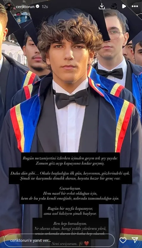 Cenk Torun oğlu mezuniyet pozuyla ortalığı kasıp kavurdu! Mankenlere taş çıkarttı! “Resmen babasının gençliği” - 6