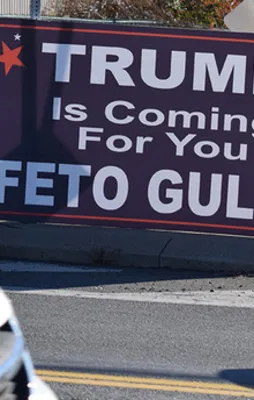 Pensilvanya'da dikkat çeken pankart