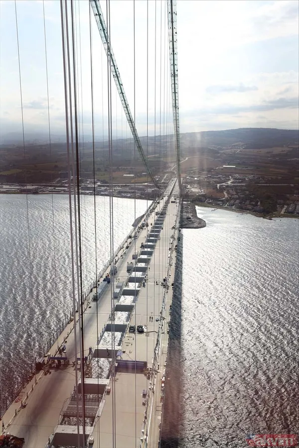 1915 Çanakkale Köprüsü 318 metre yükseklikten görüntülendi - 2