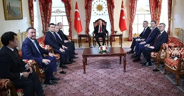 Türk Devletleri Teşkilatı İstanbul’da: Başkan Erdoğan 3 ülkenin dışişleri bakanlarını kabul etti