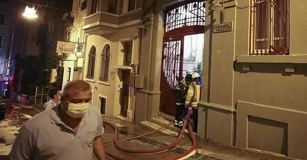 Beyoğlu’nda geçen yıl yangında 4 kişinin öldüğü bina yine yandı