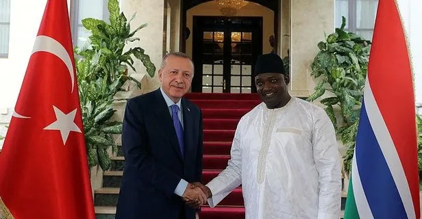 Başkan Erdoğan, Gambiya Devlet Başkanı Barrow ile başbaşa görüştü
