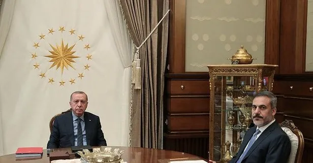Başkan Erdoğan Hakan Fidan ile görüştü