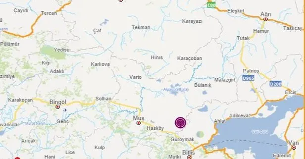Son dakika: Muş’ta korkutan deprem! | Kandilli Rasathanesi, AFAD son depremler..