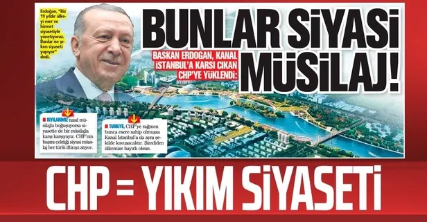 Başkan Recep Tayyip Erdoğan, dün partisini grup toplantısına katıldı: Kanal İstanbul projesini eleştiren CHP'ye sert çıktı