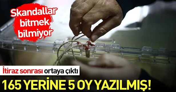 İzmir’de sandıktan skandal çıktı! 165 yerine 5 oy yazılmış