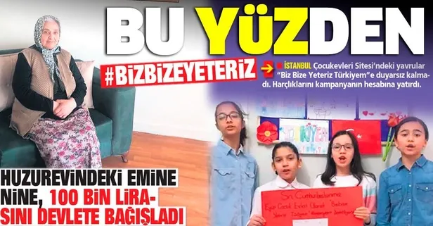 83 yaşındaki Emine Demir Milli Dayanışma Kampanyası'na 100 bin TL bağışladı-1