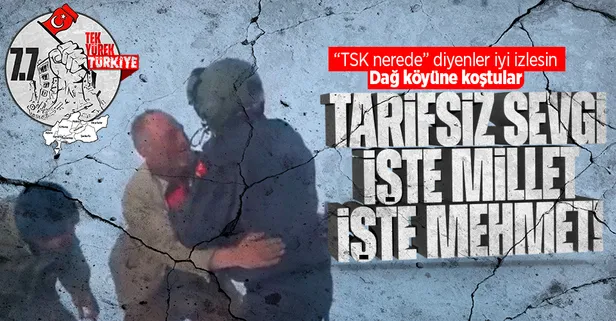 Adıyaman'dan duygulandıran görüntüler! Köylülerden Mehmetçik'e sevgi seli