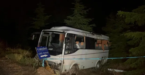 Eskişehir’de can pazarı! Midibüs şarampole uçtu: Çok sayıda polis memuru yaralandı