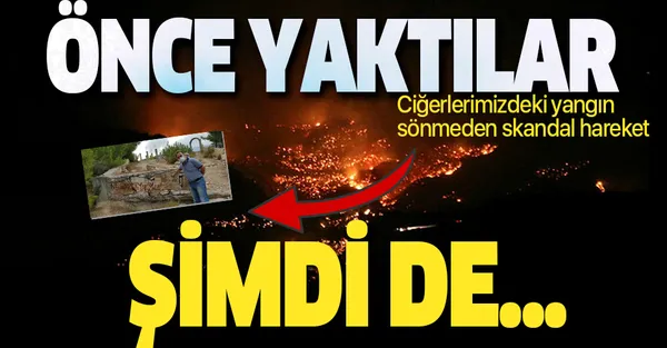 Hatay yangını bölgesinde skandal yazı: 'Ne varsa yansın'-1