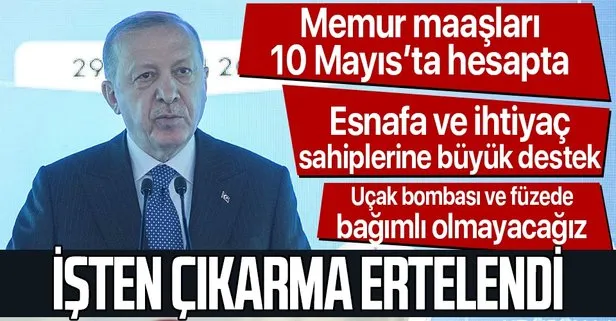 Son dakika! Başkan Erdoğan, milli füzenin yanı sıra esnafa, memura ve ihtiyaç sahiplerine müjdeler verdi