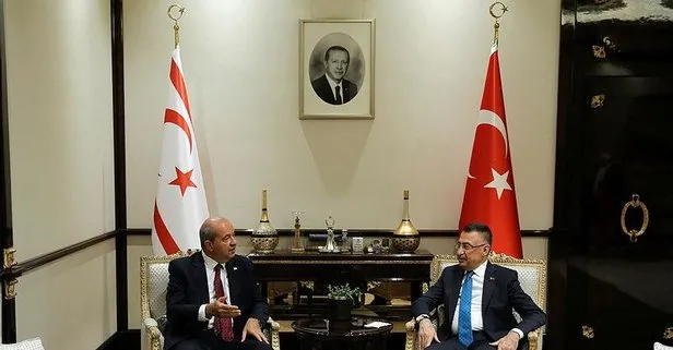 Cumhurbaşkanı Yardımcısı Fuat Oktay ve KKTC Cumhurbaşkanı Ersin Tatar’dan ortak açıklama