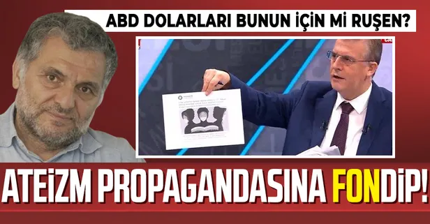 Fondaş medyanın çocuğu Ruşen Çakır'a canlı yayında sert soru: Ateizm propagandası için ABD'den ne kadar aldın?
