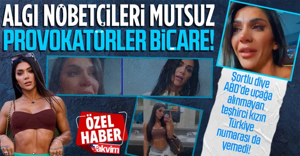Şu kafaya bak! ABD'de kıyafetinden dolayı uçağa alınmayan Deniz Saypınar Türkiye'yi hedef aldı