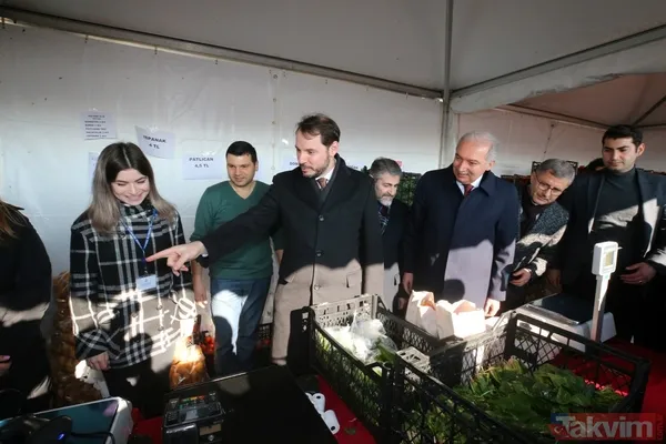 Bakan Berat Albayrak, Üsküdar tanzim satış noktasını ziyaret etti - 5