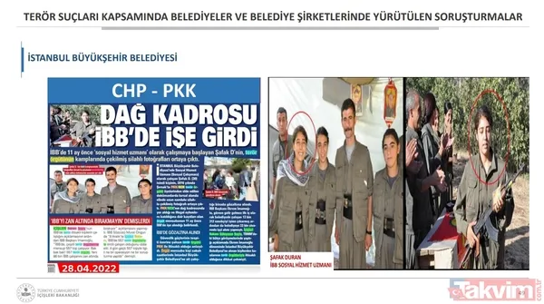 Belediyelerde CHP-HDPKK kirli işbirliği! Bakan Soylu: İBB'de 1668 kişinin terör iltisakı tespit edildi - 47