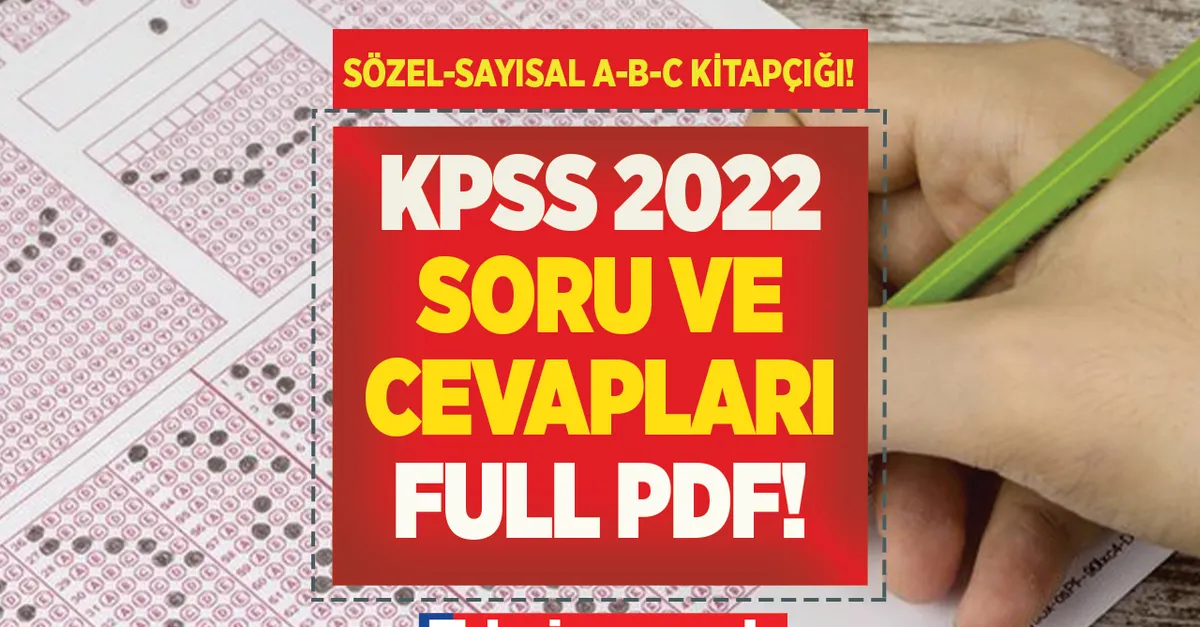 KPSS soru ve cevapları PDF İNDİR! osym.gov.tr KPSS A-B-C-D sözel ...