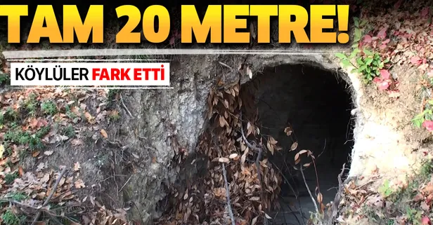 Bartın'da 20 metrelik "define tüneli" bulundu