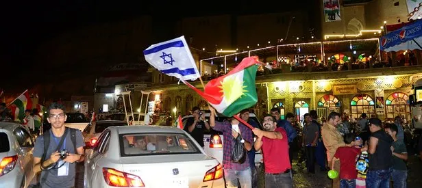 Erbil’de İsrail bayrağıyla kutlama