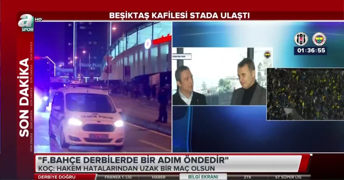 Beşiktaş - Fenerbahçe derbisinde heyecan dorukta! Beşikaş kafilesi Vodafone Park'a ulaştı