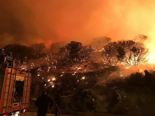 Son dakika: Antalya'da otluk alanda çıkan yangın söndürüldü-4