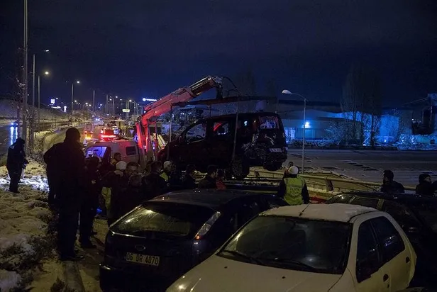 Son dakika: Ankara'da 25 araç birbirine girdi! Yaralılar var-2