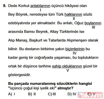 2019 YKS TYT soruları ve cevapları burada! Türkçe, Sosyal Bilimler, Matematik, Fen Bilimleri cevap anahtarı - 10