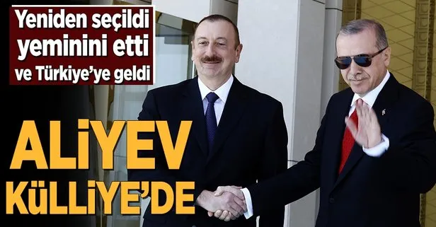 Cumhurbaşkanı Erdoğan İlham Aliyev’i resmi törenle karşıladı