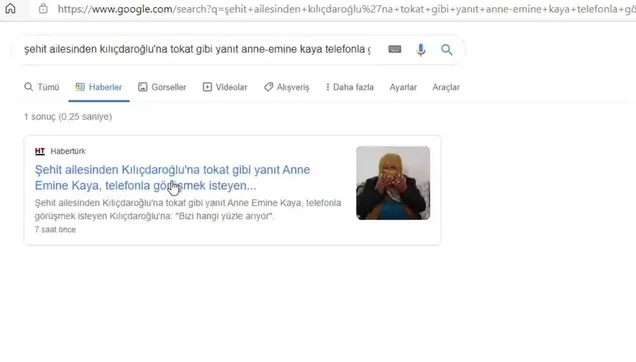 Habertürk şehit annesinin Kılıçdaroğlu'na "Bizi hangi yüzle arıyor" diye tepki gösterdiği haberini sildi!