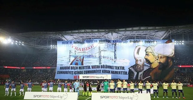 Trabzonspor'dan maç öncesi özel koreografi: Fatih’in fethettiği, Yavuz’un yönettiği, Kanuni’nin doğduğu şehirdir Trabzon
