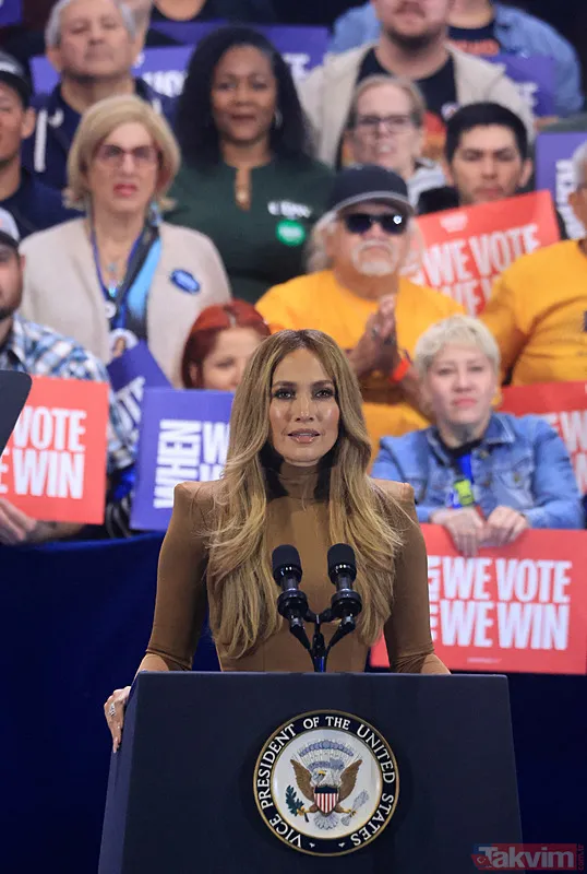 Beyonce'tan sonra Jennifer Lopez! Kamala Harris mitinginde boy gösterdi: Hollywood yıldızları saflarını belirliyor - 7