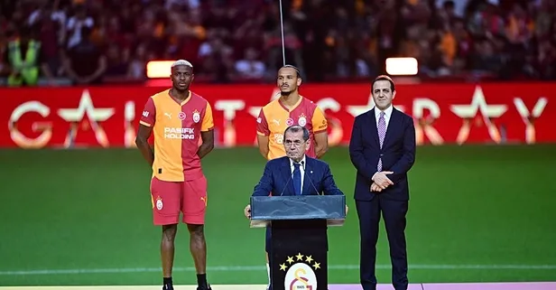 İmza töreninde Osimhen ve Sane'den Türkçe selam! Galatasaray taraftarlarından "Ederson" talebi | Sözleşmeler imzalandı yeni sezon ürünleri tanıtıldı