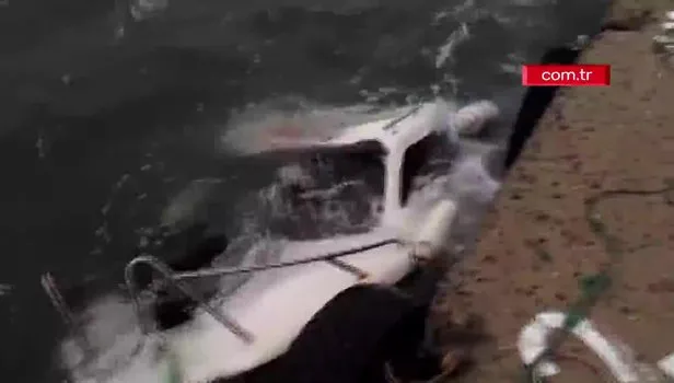 Saros açıklarında fırtına nedeniyle tekneler suya gömüldü