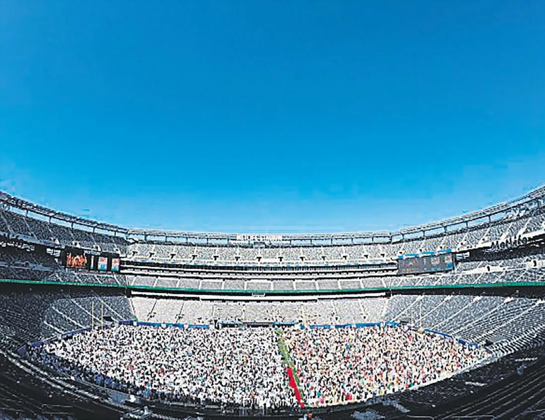 Stadyumda bayram namazı