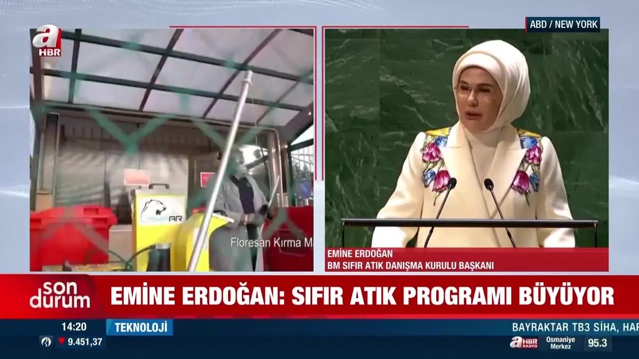 Emine Erdoğan BM’den dünyaya seslendi: Sıfır atık programı büyüyor
