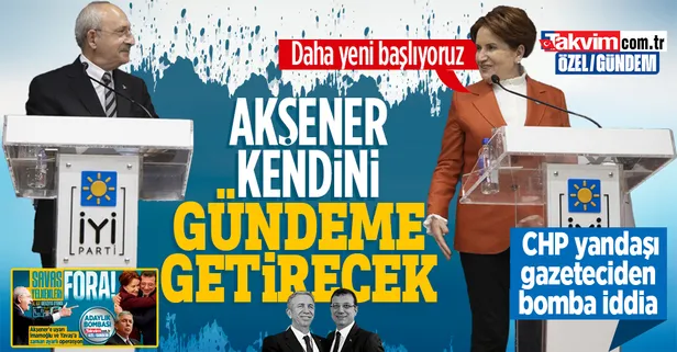 CHP yandaşı gazeteci İsmail Saymaz'dan bomba iddia: Meral Akşener kendini gündeme getirecek