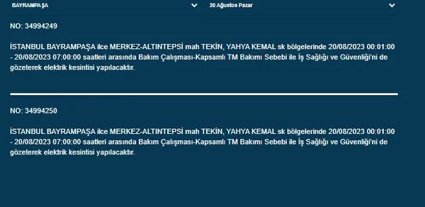 1692518368375.jpeg BEDAŞ duyurdu: İstanbul'da o ilçeler karanlığa gömülecek!-7