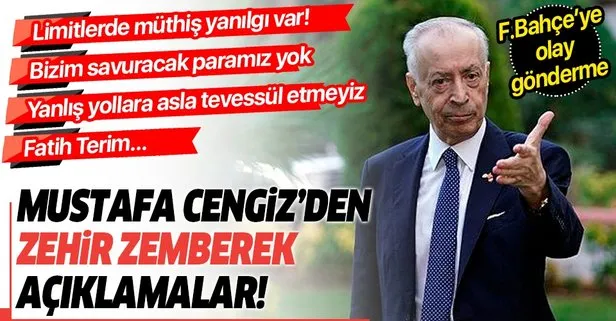 Mustafa Cengiz’den zehir zemberek açıklamalar: Limitlere uymayanlar ödüllendirilmeli, şampiyon ilan edilmeli