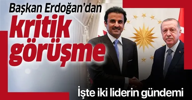Başkan Erdoğan, Al Sani ile telefonda görüştü