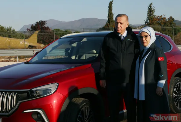 Başkan Erdoğan Togg'un direksiyonunda: Tekerine taş değmesin... Araç rengi için işaret ettiği Emine Erdoğan kararını verdi - 15
