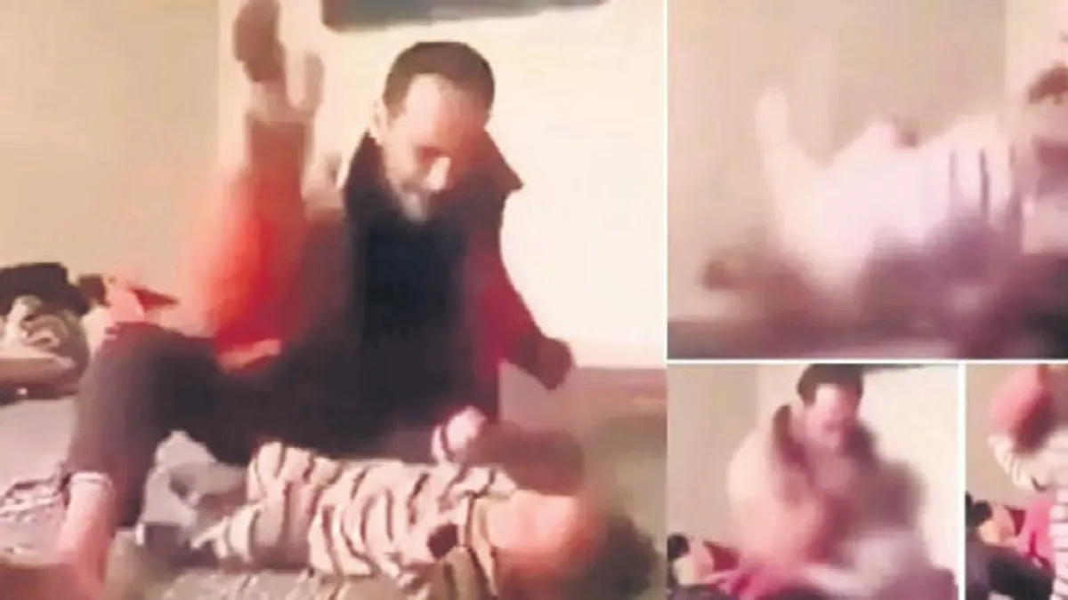 Gaziantep'te bebeğini acımasızca döven cani baba yakalandı!