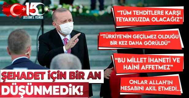 Başkan Erdoğan'dan Cumhurbaşkanlığı Külliyesi'ndeki 15 Temmuz programında önemli açıklamalar