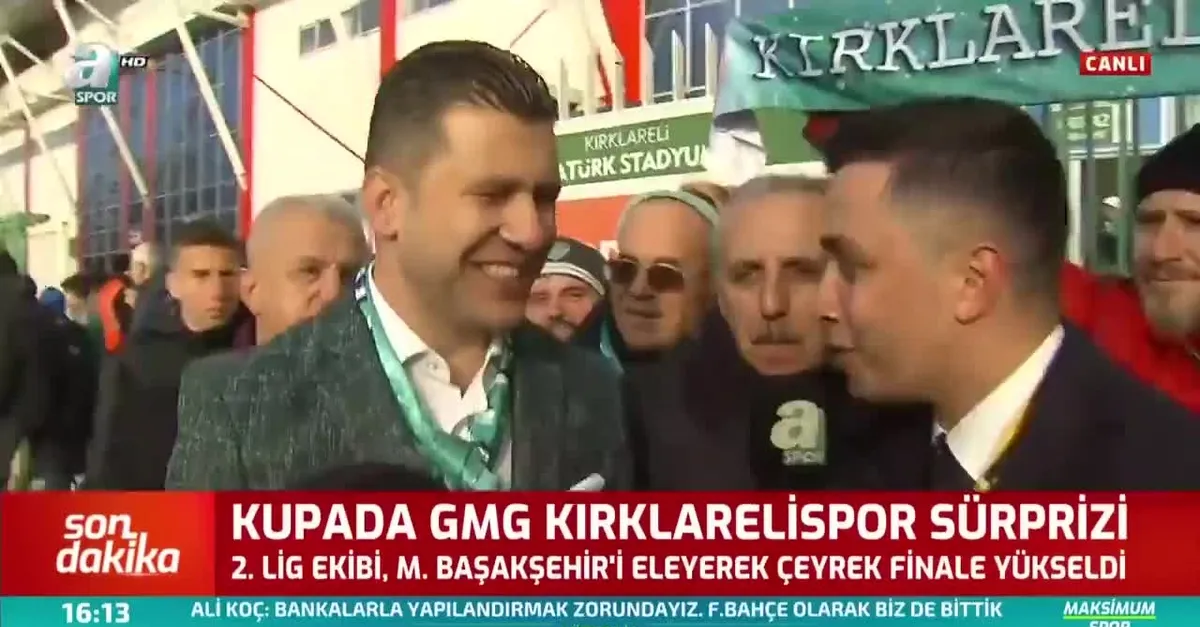 Kırklarelispor Başkanı Volkan Can'dan Başakşehir maçı sonrası açıklama