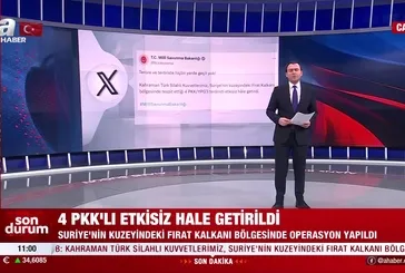 MSB: 4 terörist etkisiz hale getirildi!