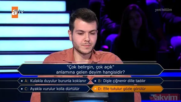 22 Ocak Kim Milyoner Olmak İster son bölüm izle! Ters köşe oldu! 100 bin TL’lik pişmanlık ekrana kilitledi! Herkesi şaşkına çevirdi - 35