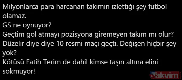Galatasaray taraftarından Fatih Terim'e büyük tepki: Sorun Levent hocada değilmiş - 2
