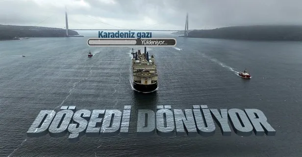 Karadeniz’den doğalgazı çıkaracak boruları döşedi geri dönüyor! Dev gemi Castorone İstanbul Boğazı’ndan geçti